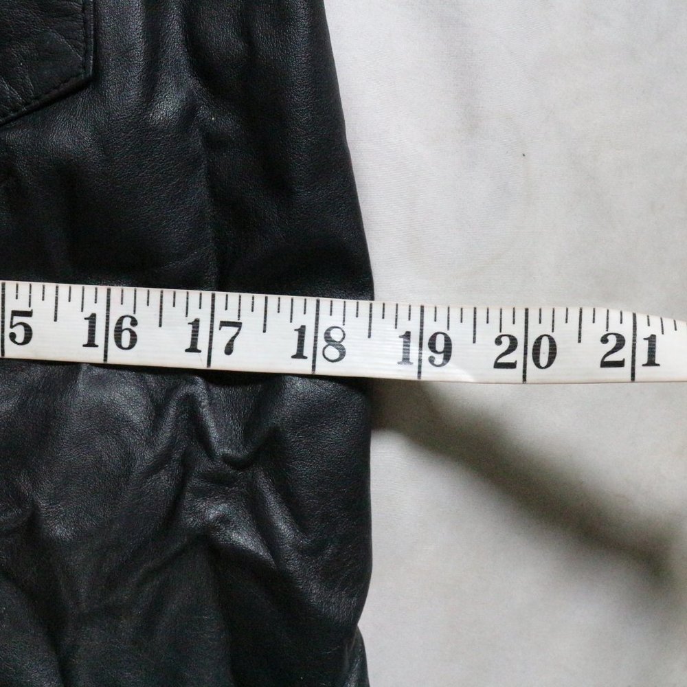 VTG CALLIOPE Leather Works A-Line Rear Slit Skirt Sz 8 - Picture 10 of 13